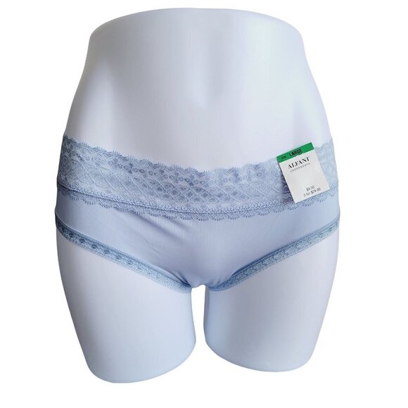Alfani Other - Vintage Alfani Underneath Satin & Lace Panty Lt. Blue Large Hipster Discontinued